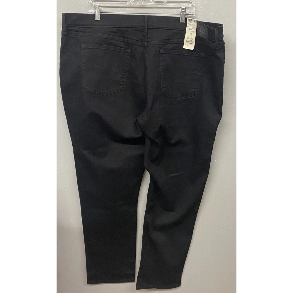 Levi Strauss Signature Jeans Womens 26L 38x34 Black Denim High Rise Straight Leg - Picture 2 of 15